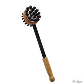 [HOT!] Manual Back Massagers Long Handheld Hammer Wood Handle ,Promote Blood Circulation