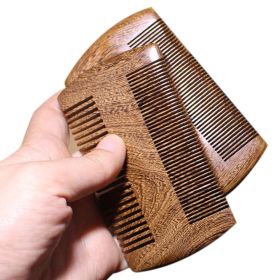 Vintage Sandalwood Comb Gold Wire Sandalwood Bar Comb Handmade Beard&amp;Hair Combs for Women Natural Beautiful Wood Tooth