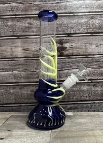 10.2'Glass Hookahs Bong Glow in The Dark Glass Water Pipe+5 FREE Screens
