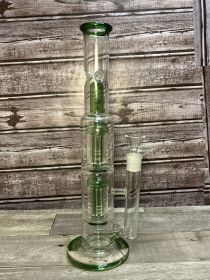 17' Heavy Glass Bong Hookah Tree Dome Percolator Bubber Water Pip+5 FREE Screens