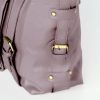 [Dream Lady] Charm Griege Leatherette Double Handle Handbag Shoulder Bag Satchel Bag Purse