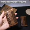 Vintage Sandalwood Comb Gold Wire Sandalwood Bar Comb Handmade Beard&amp;Hair Combs for Women Natural Beautiful Wood Tooth