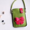 [Cute Bowknot] Colorful Leatherette Mobile Phone Pouch Cell Phone Case Clutch Pouch
