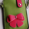 [Cute Bowknot] Colorful Leatherette Mobile Phone Pouch Cell Phone Case Clutch Pouch