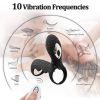 Muitar Strong Vibration Delay Massage Ring Silicone Massager Waterproof For Men