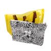 [Lucky Yellow] Leopard Double Handle Leatherette Satchel Bag Handbag Purse Casual Styling