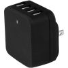StarTech.com Travel USB Wall Charger - 4 Port - Black - Universal Travel Adapter - International Power Adapter - USB Charger